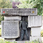 Detail Mahnmal am Morzinplatz