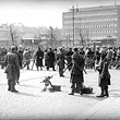 Demonstrationsverbot am 1. Mai 1933. Abriegelung der Wiener Innenstadt, hier verlängerte Kärntnerstraße gegen Porrhaus. © ÖNB (161.501 B)